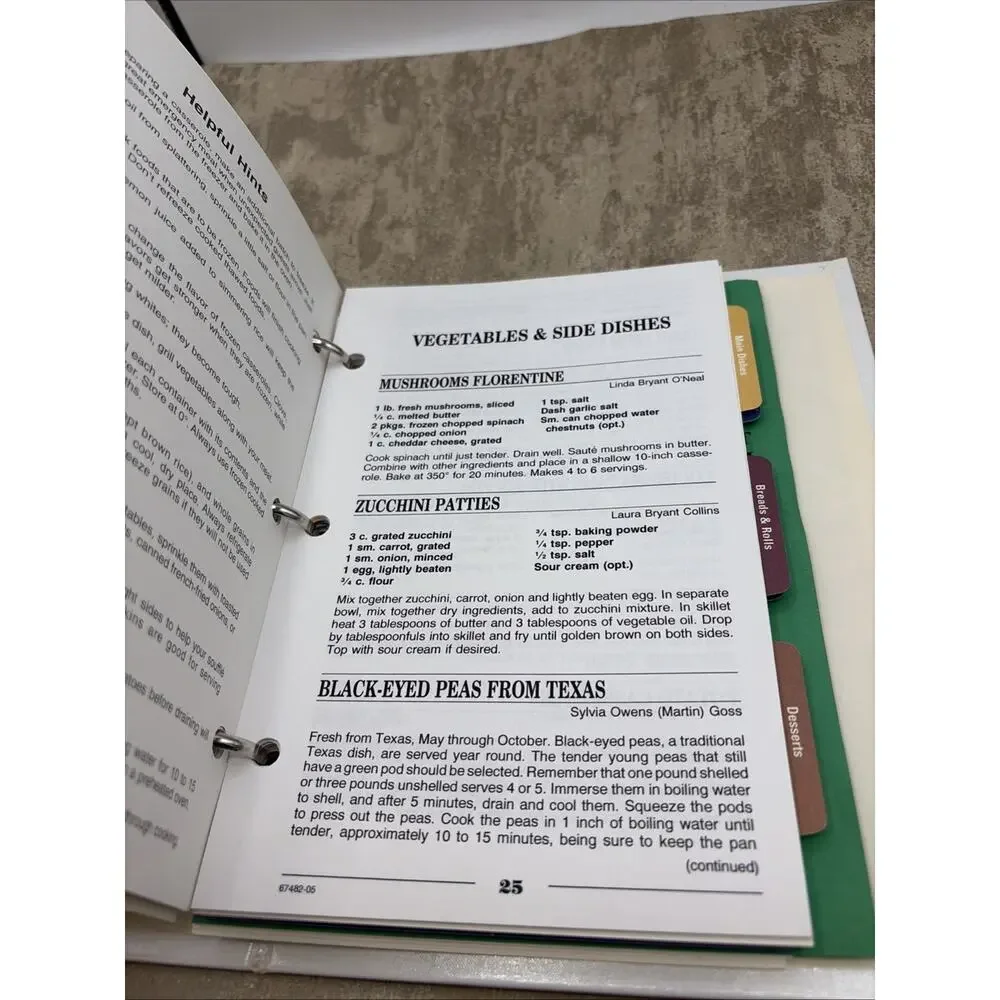 Anna Cooks Then & Now From Historical Preservation Society Cook Book 2005